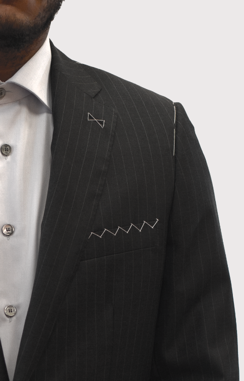 Loro Piana Charcoal Grey Pinstriped Suit