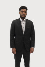 Load image into Gallery viewer, Loro Piana Charcoal Grey Pinstriped Suit
