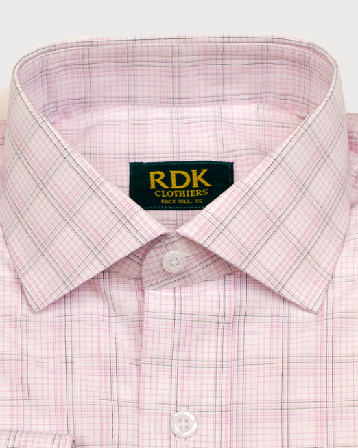 RDK Pink Plaid Dress Shirt RDK Pink Plaid Dress Shirt