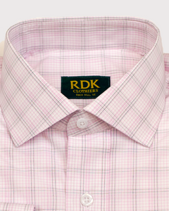RDK Pink Plaid Dress Shirt