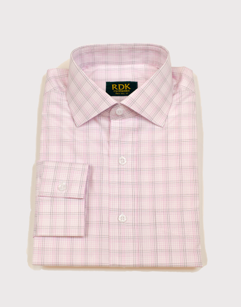 RDK Pink Plaid Dress Shirt RDK Pink Plaid Dress Shirt