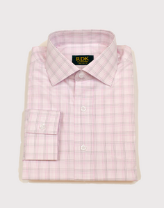 RDK Pink Plaid Dress Shirt