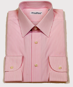 Luciano Lombardi Stripe Pink Dress Shirt
