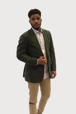 Load image into Gallery viewer, forest green suede jacket
