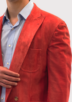 Load image into Gallery viewer, salmon suede jacket
