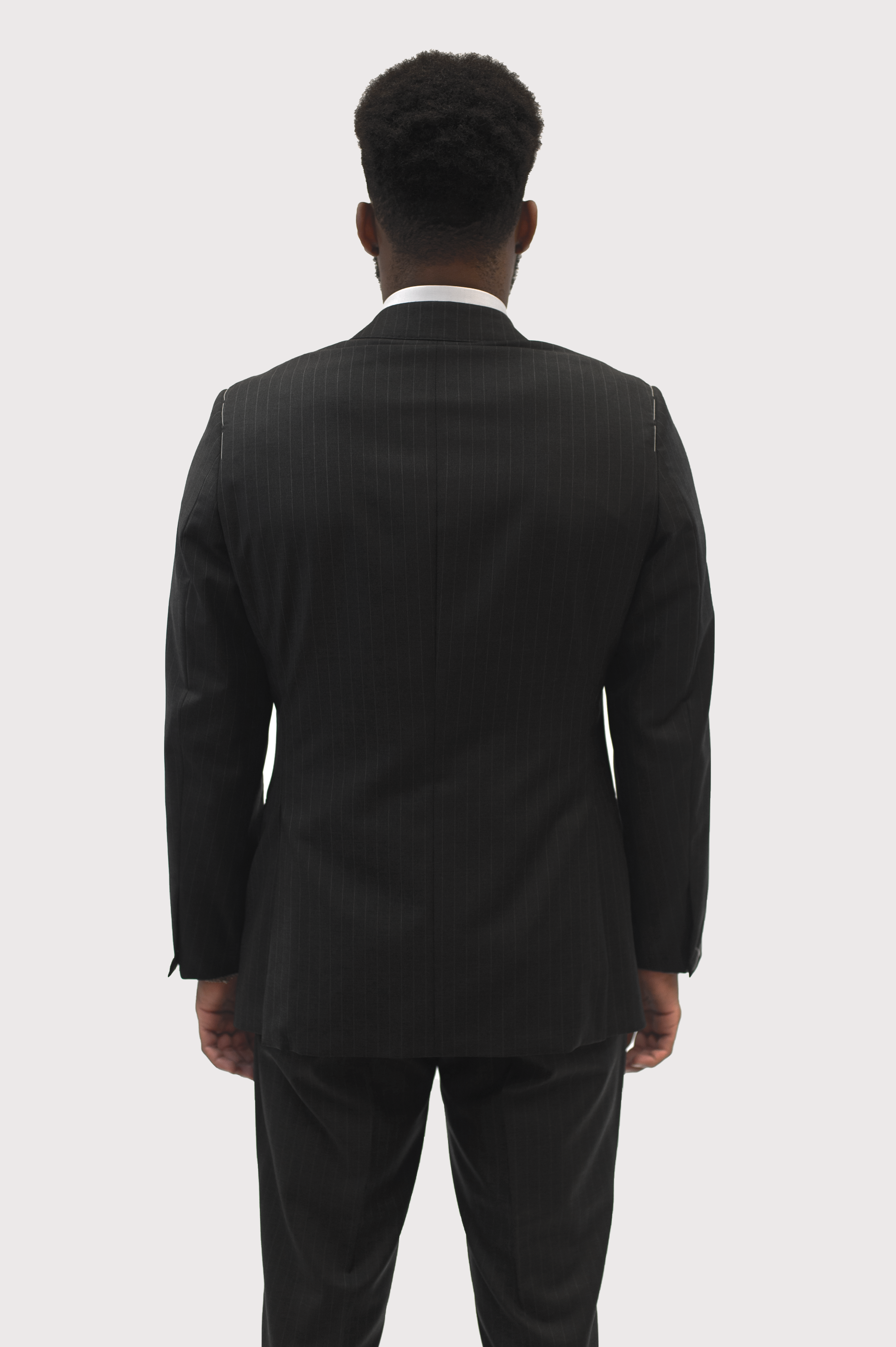 Loro Piana Charcoal Grey Pinstriped Suit
