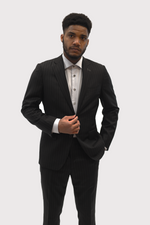 Load image into Gallery viewer, Loro Piana Black Pencil Stripe Suit
