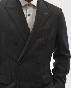 Reda Double Breast Grey Pinstripe Suit