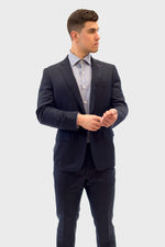Load image into Gallery viewer, Loro Piana Navy Blue Pencil Stripe Suit
